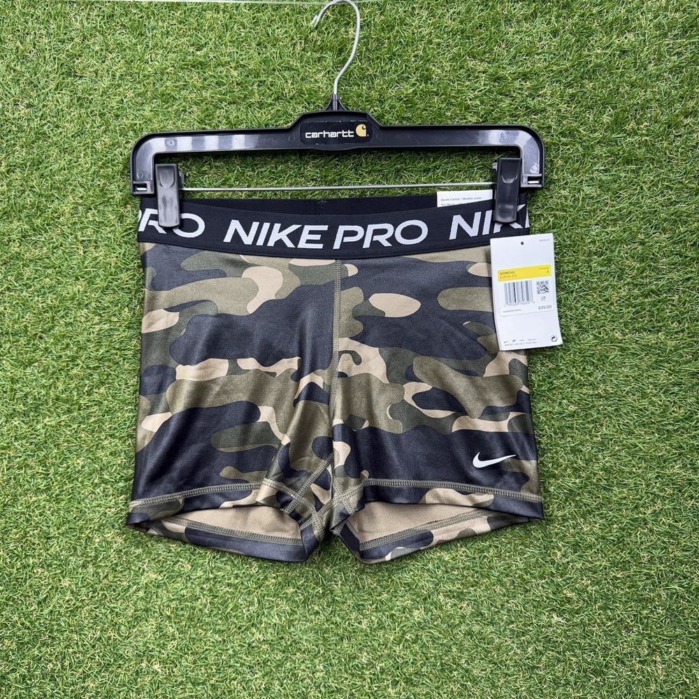 Nike Pro Dri-FIT Compression Shorts Womens Small 3" Camoflauge DJ6440-070 New